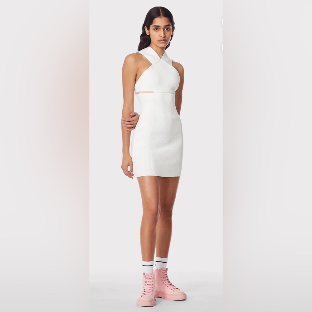 HERVE LEGER PARIS HIGH NECK DRESS